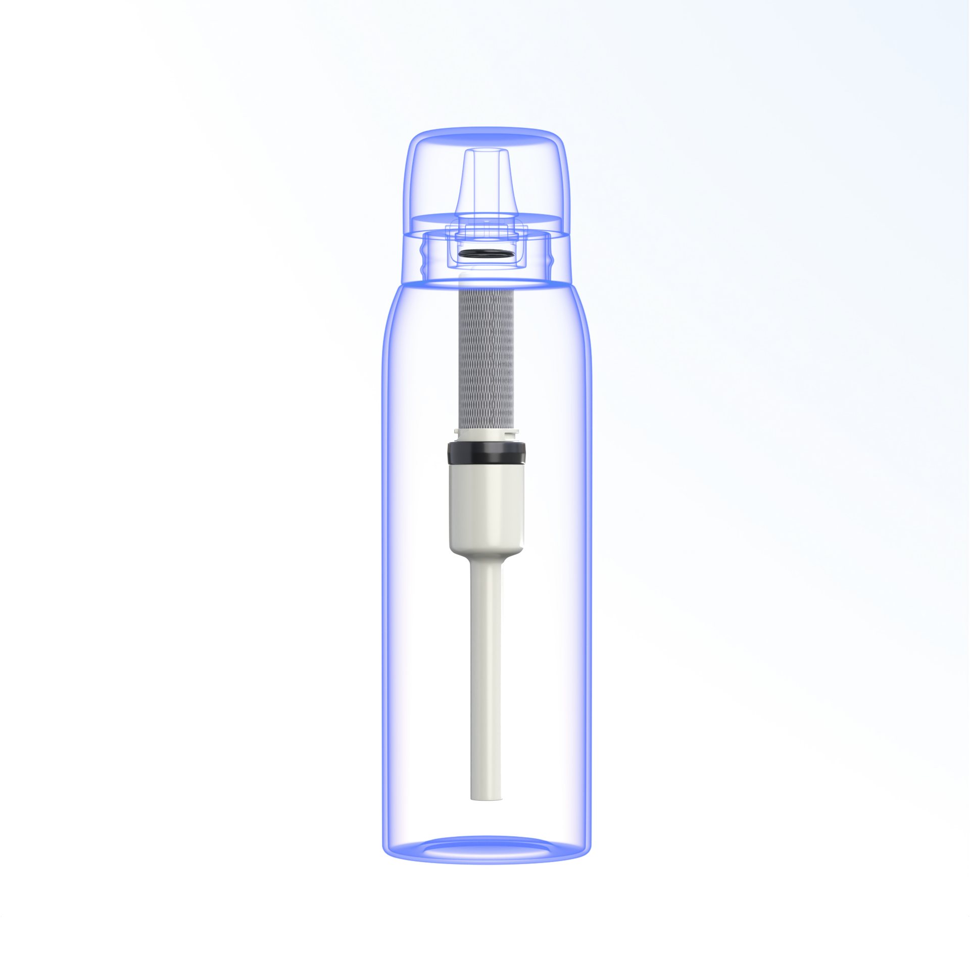 NOMAD replaceable filter element offering eco friendly clean water. Overview of the NOMAD Pastel Pink Filtered Bottle.