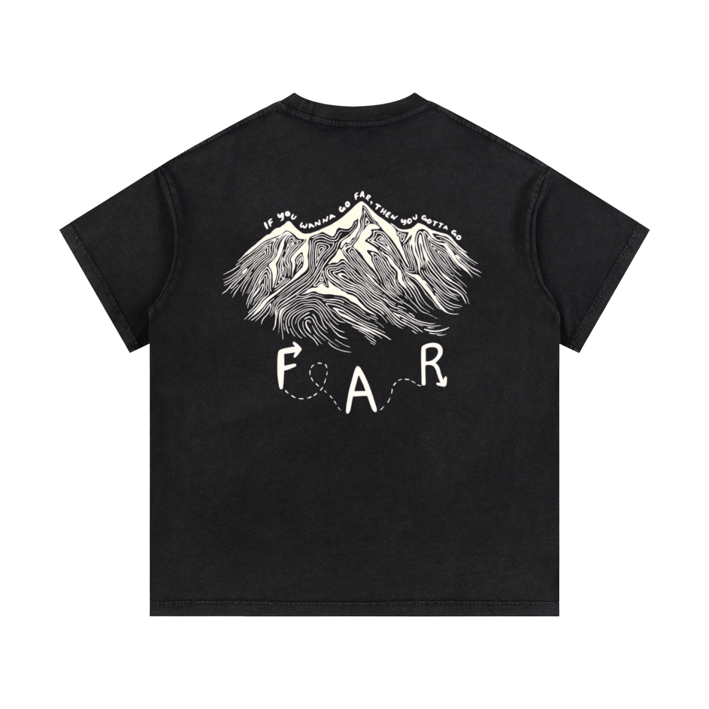 "Go Far" Vintage Wash Cotton T-Shirt