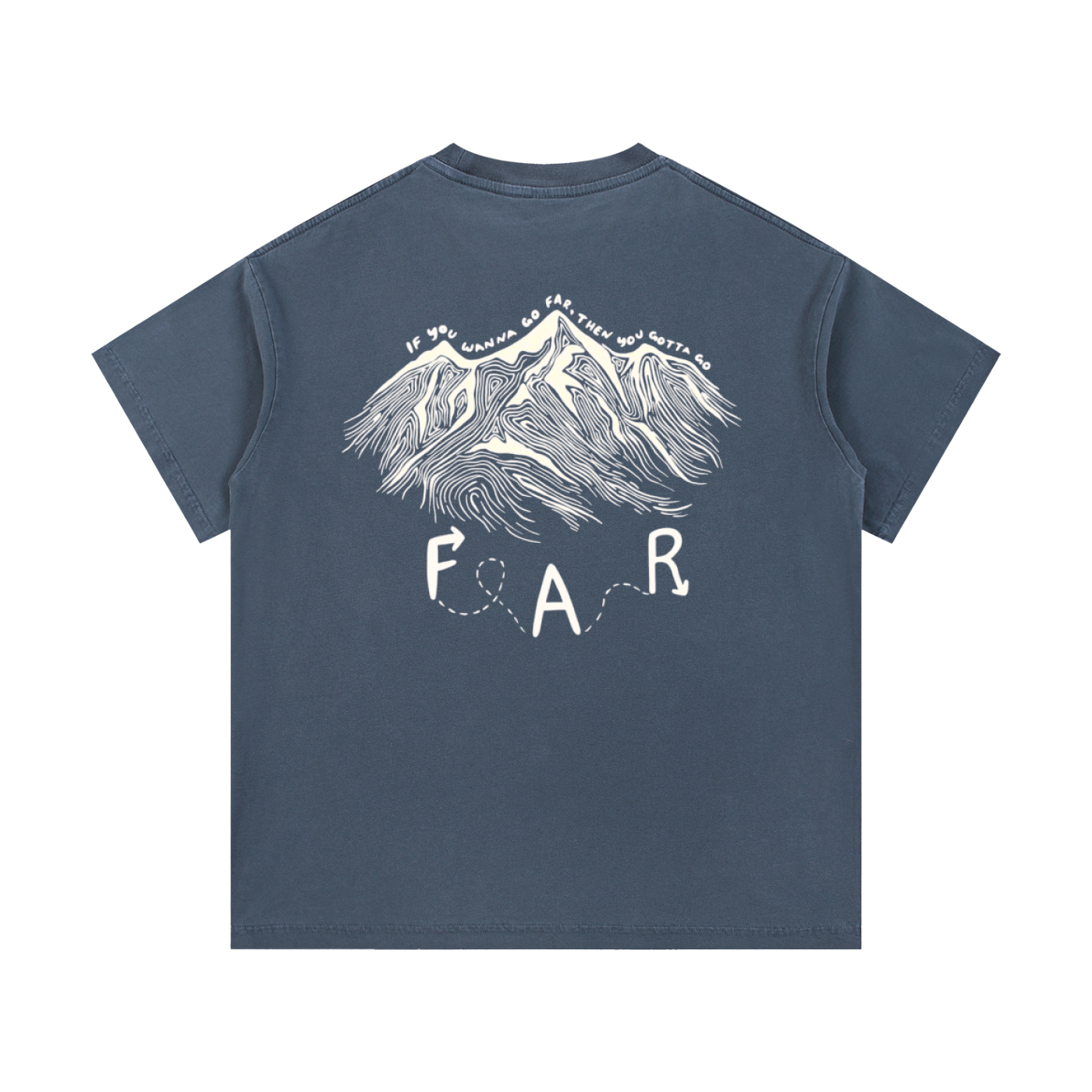 "Go Far" Vintage Wash Cotton T-Shirt