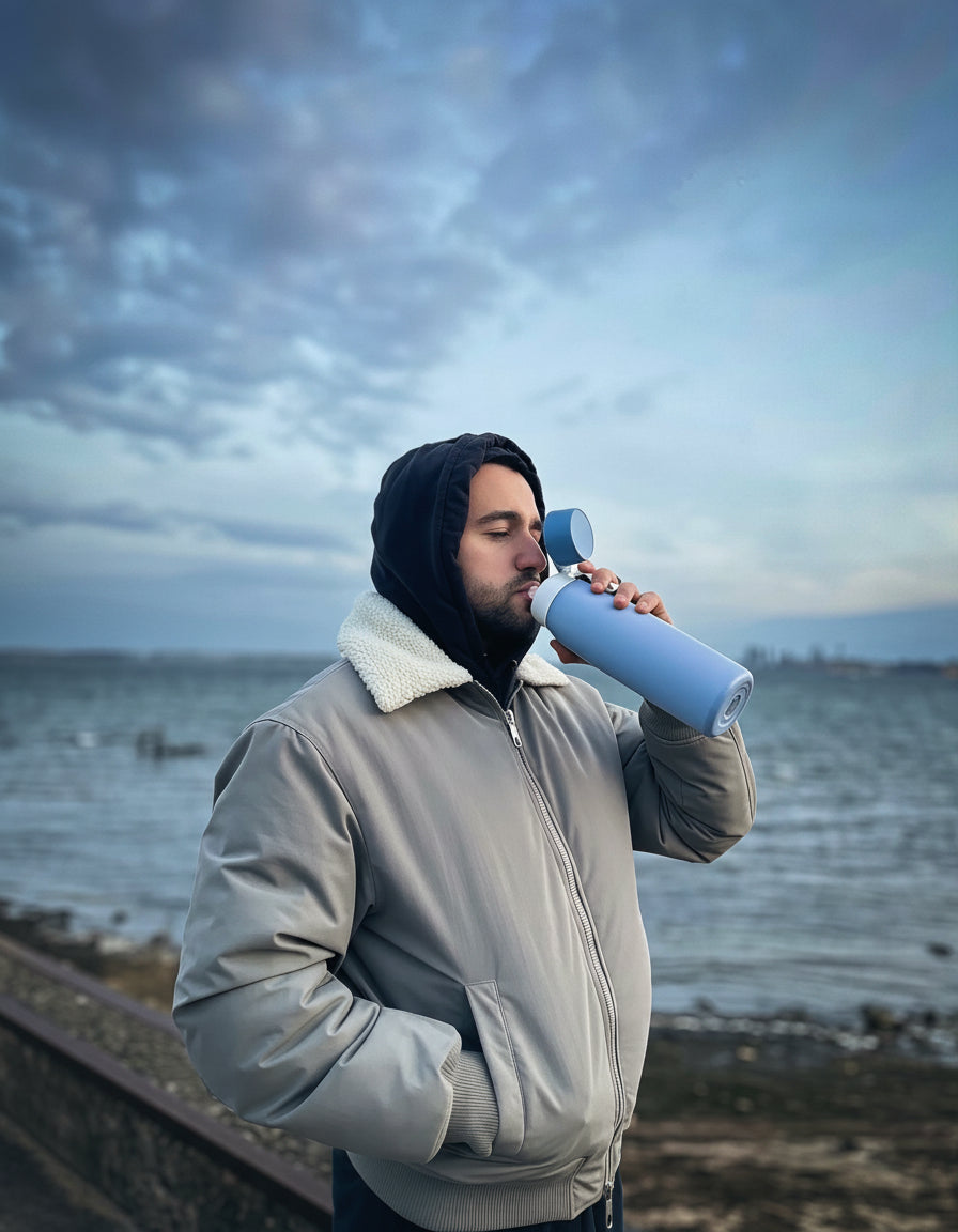 Drink from the purifier bottle NOMAD SafeSip brings clean water anywhere you are. FIltered Bottle. Clean Water