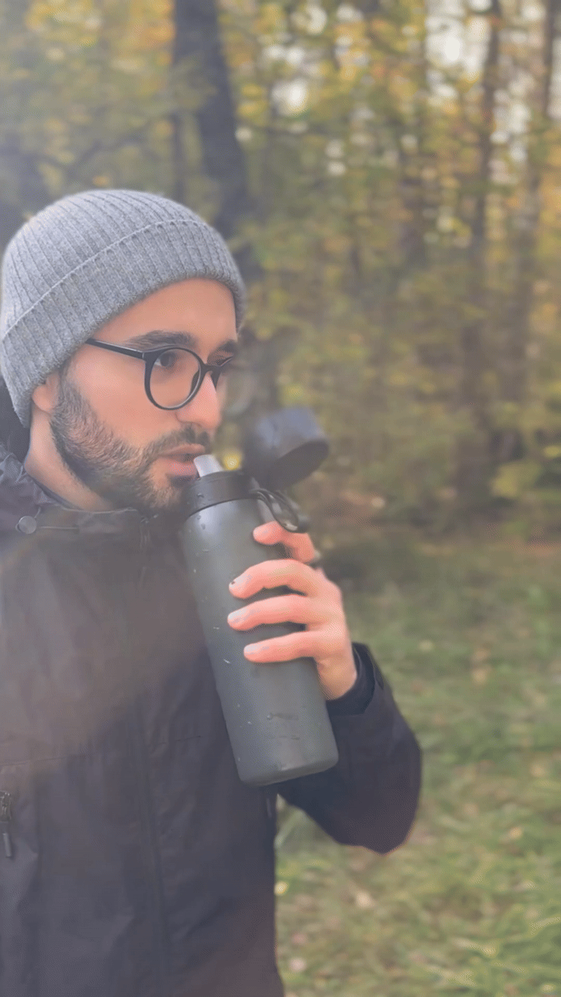 It's that simple! NOMAD Bottle delivers clean and sustainable water instantly - simply fill it up anywhere and drink, as you sip it will filter your water no matter what!