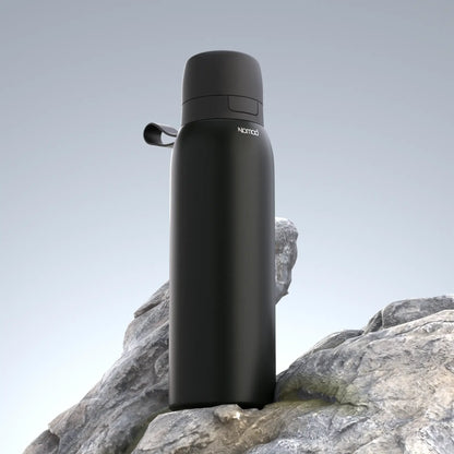 NOMAD Filtered Water Bottle SafeSip - Velvet Black - Natural Background
